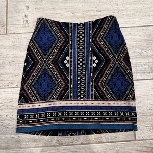 Skies Are Blue Printed Geometric Mini Skirt thumbnail 1