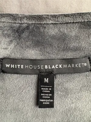 White House Black Market Slate Gray Draped Boatneck Long-Sleeve Top thumbnail 6