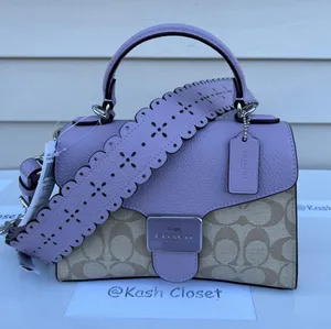 Coach Top handle Satchel with crossbody strap In Signature Canvas thumbnail 8