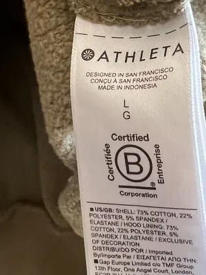 Athleta Olive Green Half-Zip Hoodie size Large‎ thumbnail 4