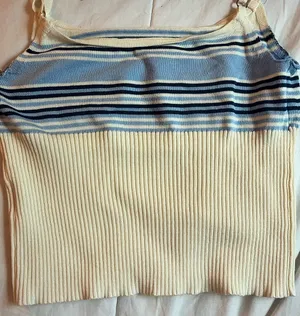 SheIn Stripped thin crop top thumbnail 3