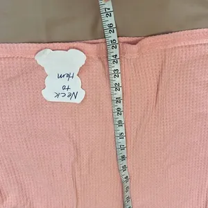 Vintage America szM 3/4 sleeve thermal hem is round in front square in back GUC thumbnail 8