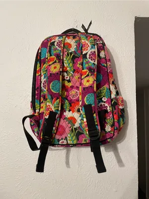 Vera Bradley Floral Quilted Backpack Pink Multicolor thumbnail 2