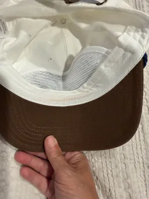 Mighty Fine Rodeo Daze Baseball Hat White Brown Cotton thumbnail 3