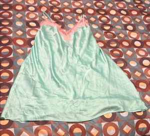 Victoria secret MD Victoria's Secret Green and Pink Chemise with V-Neckline thumbnail 1