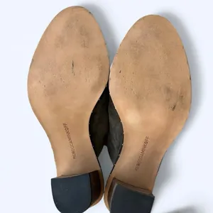 Rebecca Minkoff Green Suede Block Heel Studded Mule Shoe Women's size 6.5 M Fall thumbnail 6
