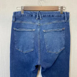 Good American Good Curve High Rise Ripped Jeans Women Sz 10 Skinny Medium Wash thumbnail 6