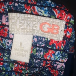 GB Keyhole Floral Dress Junior Size L thumbnail 2