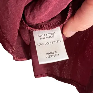 Burgundy Wine Off The Shoulder Spaghetti Strap Blouse thumbnail 8
