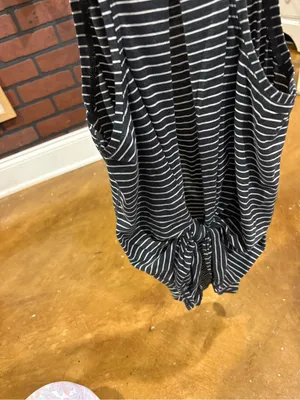lululemon athletica Black and White Striped Sleeveless Midi Top thumbnail 4