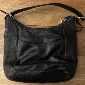 Vintage Brighton Black Pebbled Leather Python-Embossed Hobo Style Shoulder Bag thumbnail 4