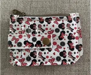 Minnie Mouse White Black Red card holder with zipper‎ 6" x 4" thumbnail 1