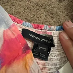 French Connection Vivviola Bubble Gum Multi Color Cami Peplum Top Sz 0 thumbnail 7