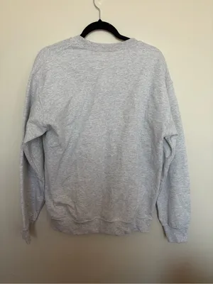Gray Crewneck Sweatshirt with Pink Gamma Phi Beta Embroidery thumbnail 2