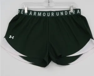 Under Armour Play Up 3.0‎ Shorts Womens Large Green White Athletic Running Gym thumbnail 1