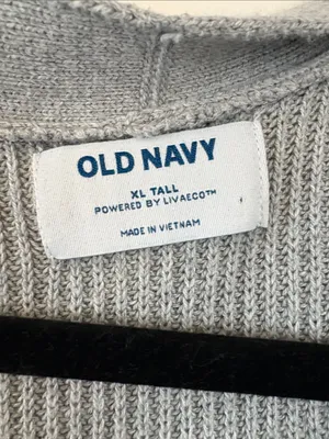 Old Navy Gray Open Front Longline Duster Cardigan Sweater Size XL Tall Pockets thumbnail 3