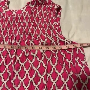 Crown & Ivy Pink and White Sleeveless Women's Top Sz L thumbnail 3