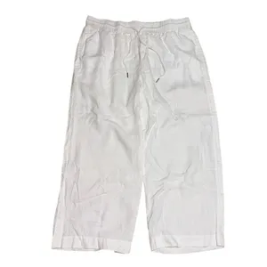 Quince 100% European Linen Wide Leg Ankle Pull On Pant White 3X thumbnail 5