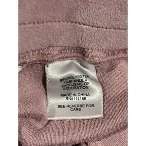Juicy Couture Velour Dusty Rose Mauve Juicy Rhinestone Spell out Jogger Pants S thumbnail 6