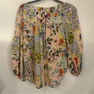 Maeve by Anthropologie Boswell blouse - paisley and pink thumbnail 4