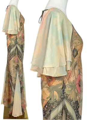 Free People Bohemian Witchy Celestial Nights Maxi Dress in Fairy Combo XL thumbnail 10