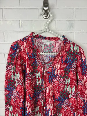 LOFT Colorful Patterned Lightweight Top Size M thumbnail 3