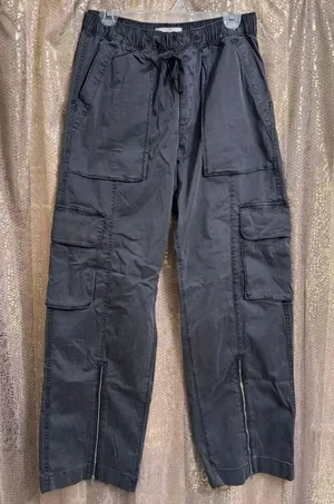 Abercrombie & Fitch Gray Charcoal Baggy Cargo Pull‎ On Pants Small Long Length thumbnail 1