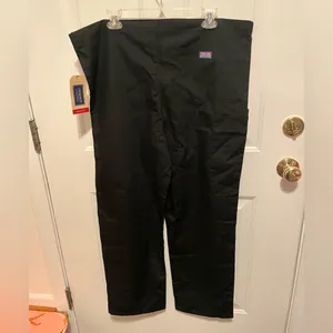 Cherokee workwear black drawstring scrub pants thumbnail 3