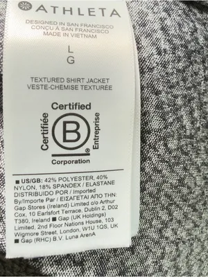 Athleta‎ Women Large Braiden Textured Shirt Jacket Shacket Granolachic Normcore thumbnail 11