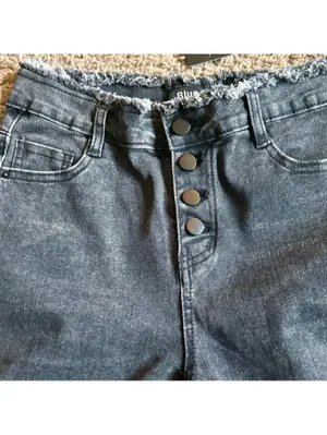 New w/ Tags Buckle Blue B Collection Rhinestone Fringe Cropped Flare Small Jeans thumbnail 3