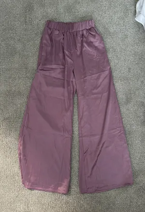 Satin Pants Purple Size M thumbnail 1