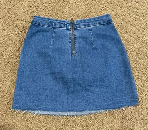 Denim Mini Skirt Blue thumbnail 2