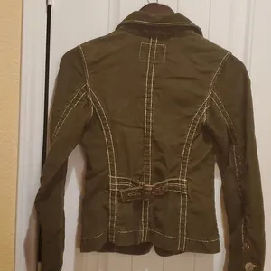 True Religion Women’s Olive corduroy jacket size S thumbnail 8
