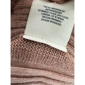 Moth Anthropologie Women Medium‎ Tan Brown Ribbed High Neck Sleeveless Sweater thumbnail 9