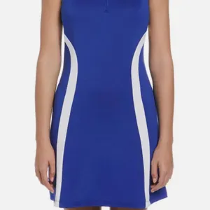 PGA Tour NWT Women's Grand Slam Colorblock Sleeveless Flounce Golf Dress Lime Cobalt thumbnail 6