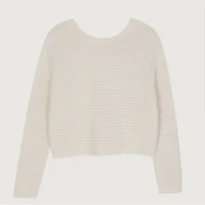 OAK + FORT Cream Ribbed Texture Sweater Pullover Top Size XS thumbnail 1
