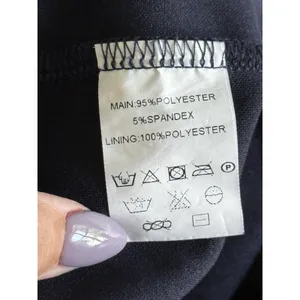 Hello Molly Quiet Dancer Midi Dress Size Medium 6 Midnight Blue Navy Ruched Slit thumbnail 5