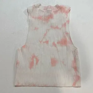 Aerie Pink Tie Dye Ribbed Tank Top Small Soft Girl Coquette Y2K thumbnail 4