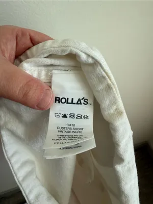 Rolla's Dusters High Rise Slim White Denim Shorts Button Fly Size 25 thumbnail 14