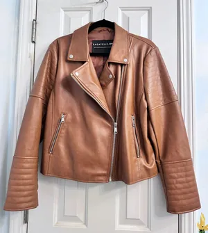 Jacket Leather Brown Size XL thumbnail 1