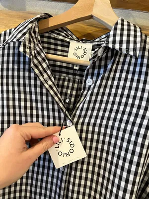 LILI SIDONIO Mini Gingham Shirt Dress thumbnail 6