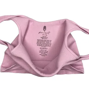 Free People HAPPINESS RUNS SQUARE NECK CROP TOP TANK PINK M L thumbnail 11