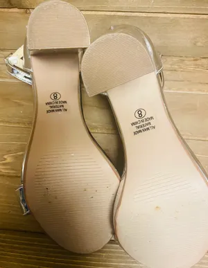Women's silver platform with block heal and strap on ankle size 8 thumbnail 7