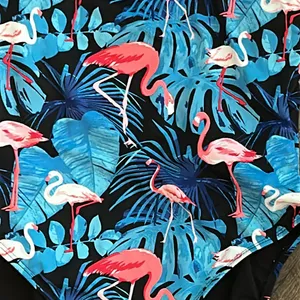 New Hot Coals scoop neck and‎ a low back swimming suit flamingos Size Medium thumbnail 2