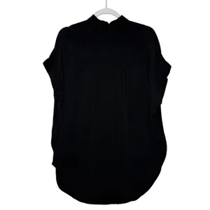 Madewell Central Drapey Button Front Dolman Shirt Size Small Black Preppy Office thumbnail 8
