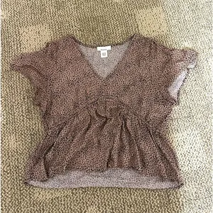 Urban Romantics Women’s cheetah print blouse thumbnail 1