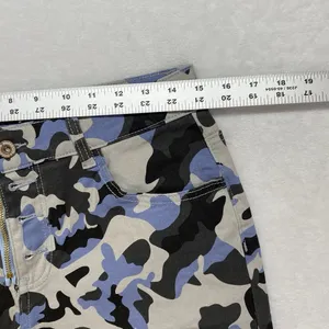 New Flamingo Shorts Womens S Carpenter Bermuda Blue‎ Camo button/zip fly thumbnail 2
