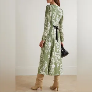Reformation Brogan Dress in‎ Willow floral midi sz 4 thumbnail 2