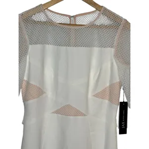 Jax Black Label Dress Women 6‎ Ivory Mesh Overlay Sheath Bodycon Formal NWT thumbnail 4