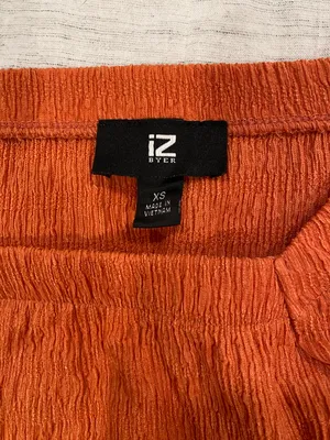 Iz Byer Cropped Orange Blouse thumbnail 5